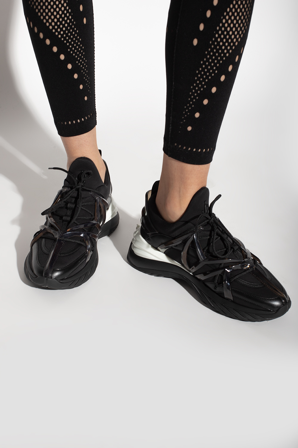 Jimmy choo sale sneakers black